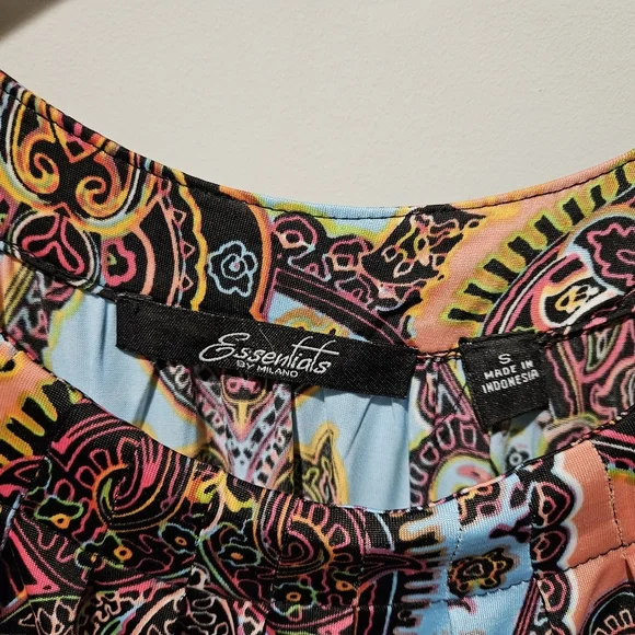 Essentials by Milano Paisley Sleeveless Dress - size small - Picture 5 of 6